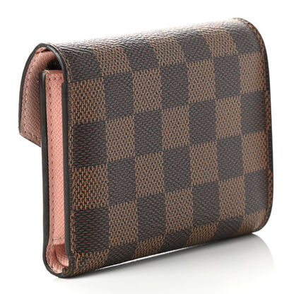 Louis Vuitton Damier Ebene Victorine Wallet Rose Ballerine 3 of 9
