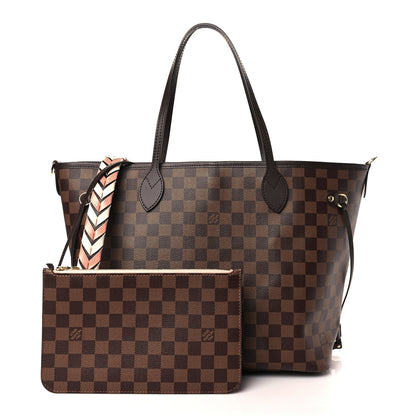 Louis Vuitton Damier Ebene Braided Neverfull MM Pink 1 of 9