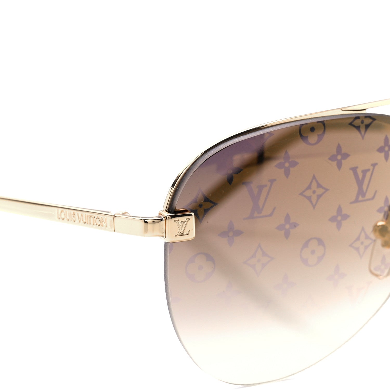 Louis Vuitton Metal Clockwise Sunglasses Z1020W Gold 8 of 9