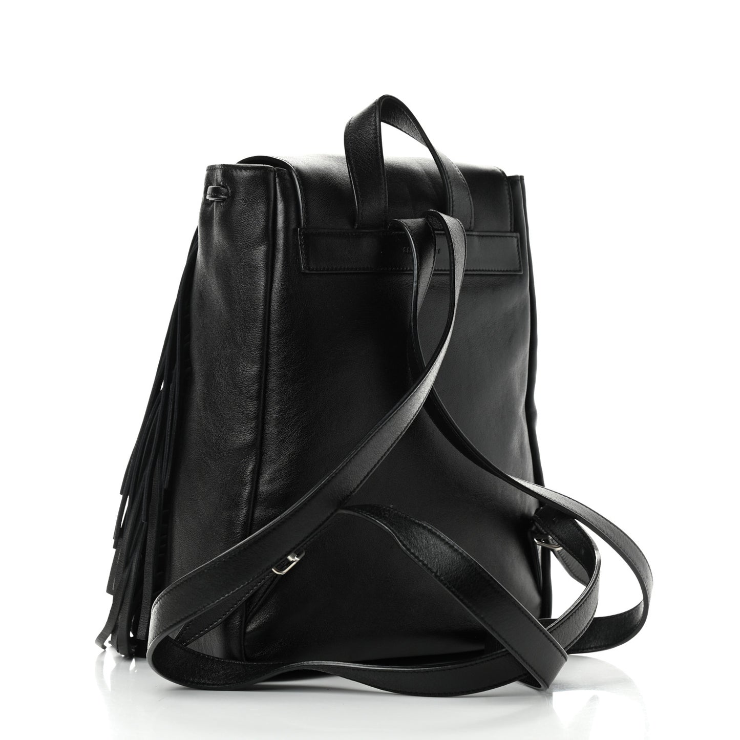 Calfskin Fringe Festival Backpack Black