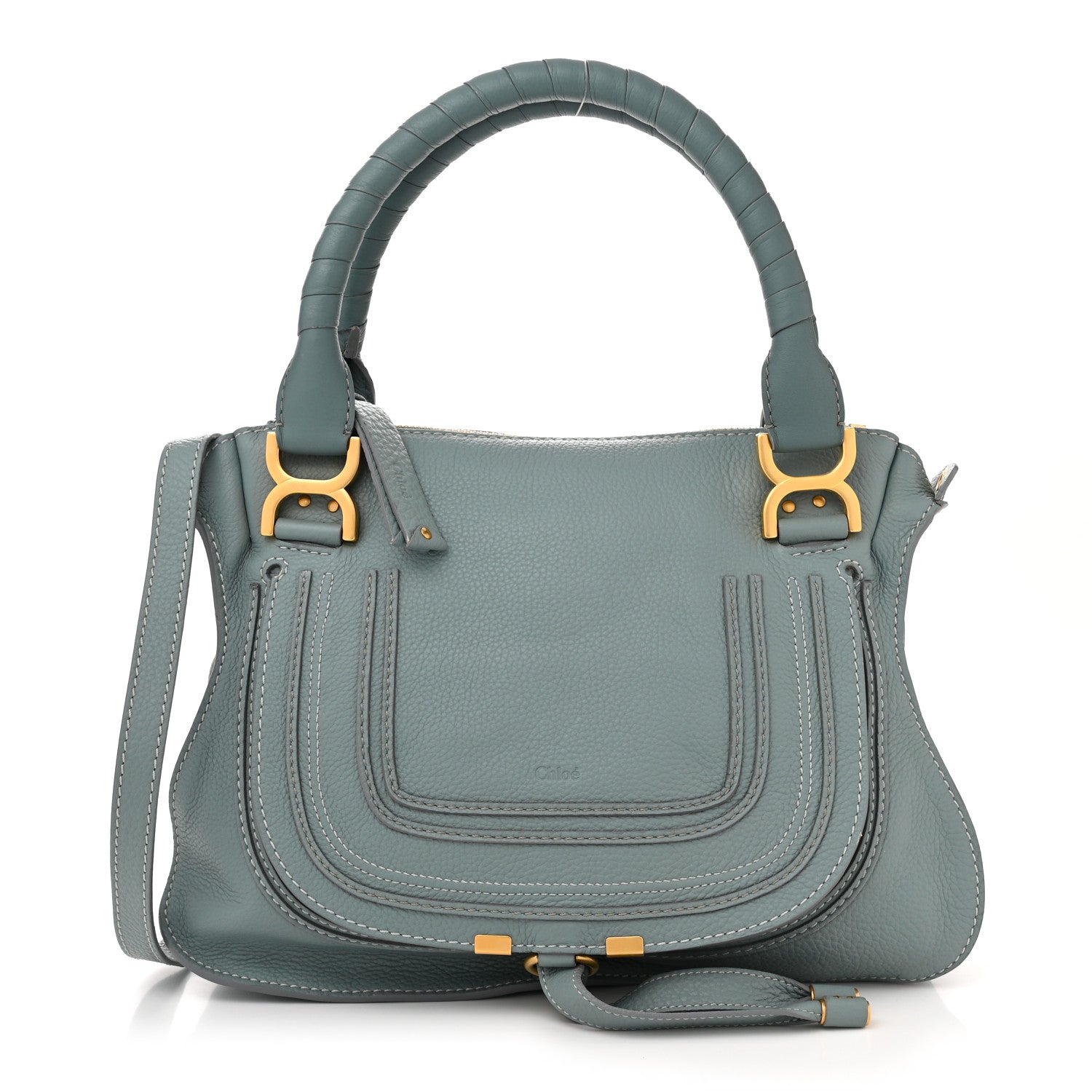 Chloe Calfskin Small Marcie Satchel Faded Blue 1 of 17