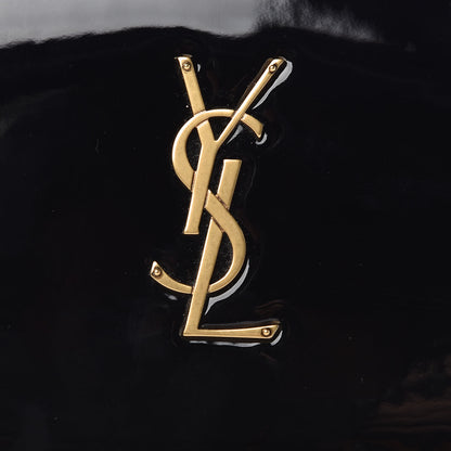 Saint Laurent Patent Calfskin Monogram Kate Wallet On Chain Black 9 of 9
