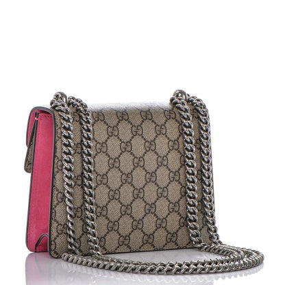 Gucci GG Supreme Monogram Mini Dionysus Shoulder Bag Pink 3 of 8