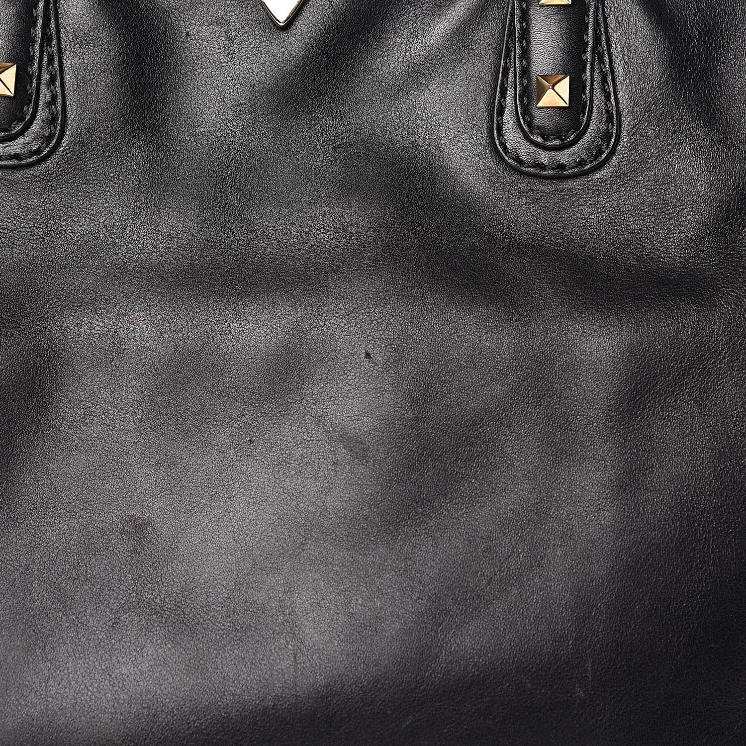 Valentino Garavani Vitello Rockstud Dome Satchel Black 17 of 18