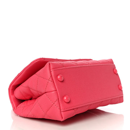Chanel Caviar Quilted Incognito Extra Mini Coco Handle Flap Pink 4 of 11