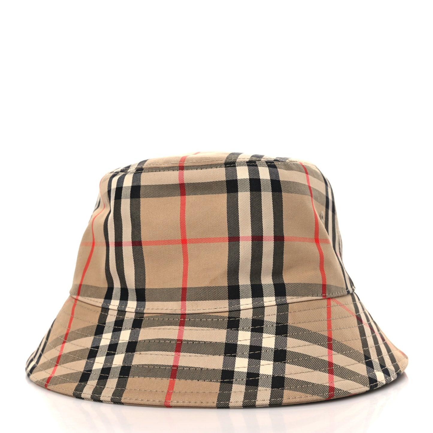 Technical Cotton Vintage Check Bucket Hat L Archive Beige