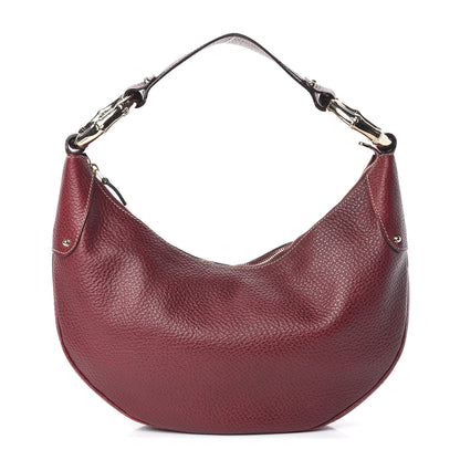 Gucci Calfskin Bamboo Ring Hobo Aubergine 1 of 16