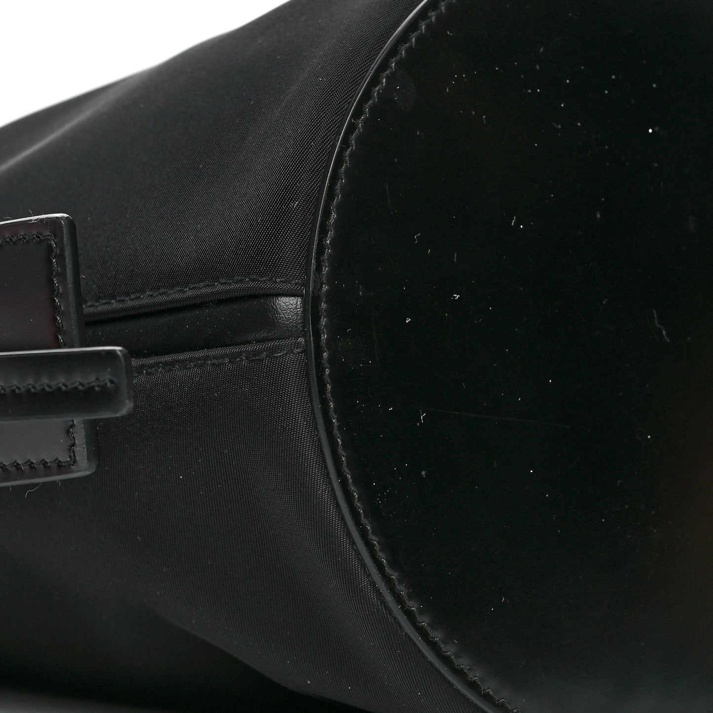 Tessuto Spazzolato Ouverture Bucket Bag Black