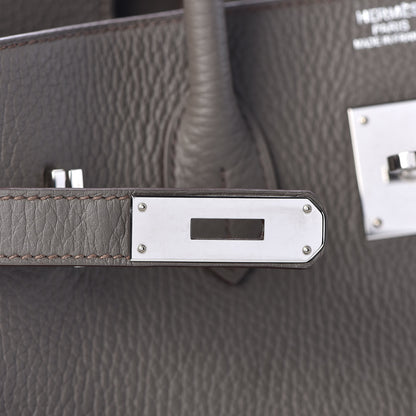 Hermes Taurillon Clemence Birkin 35 Taupe 15 of 33