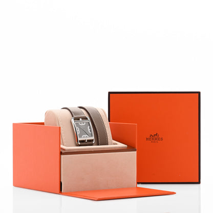 Hermes Stainless Steel Swift 29mm Cape Cod Chaine D'Ancre Double Tour Quartz Watch Etoupe 5 of 5