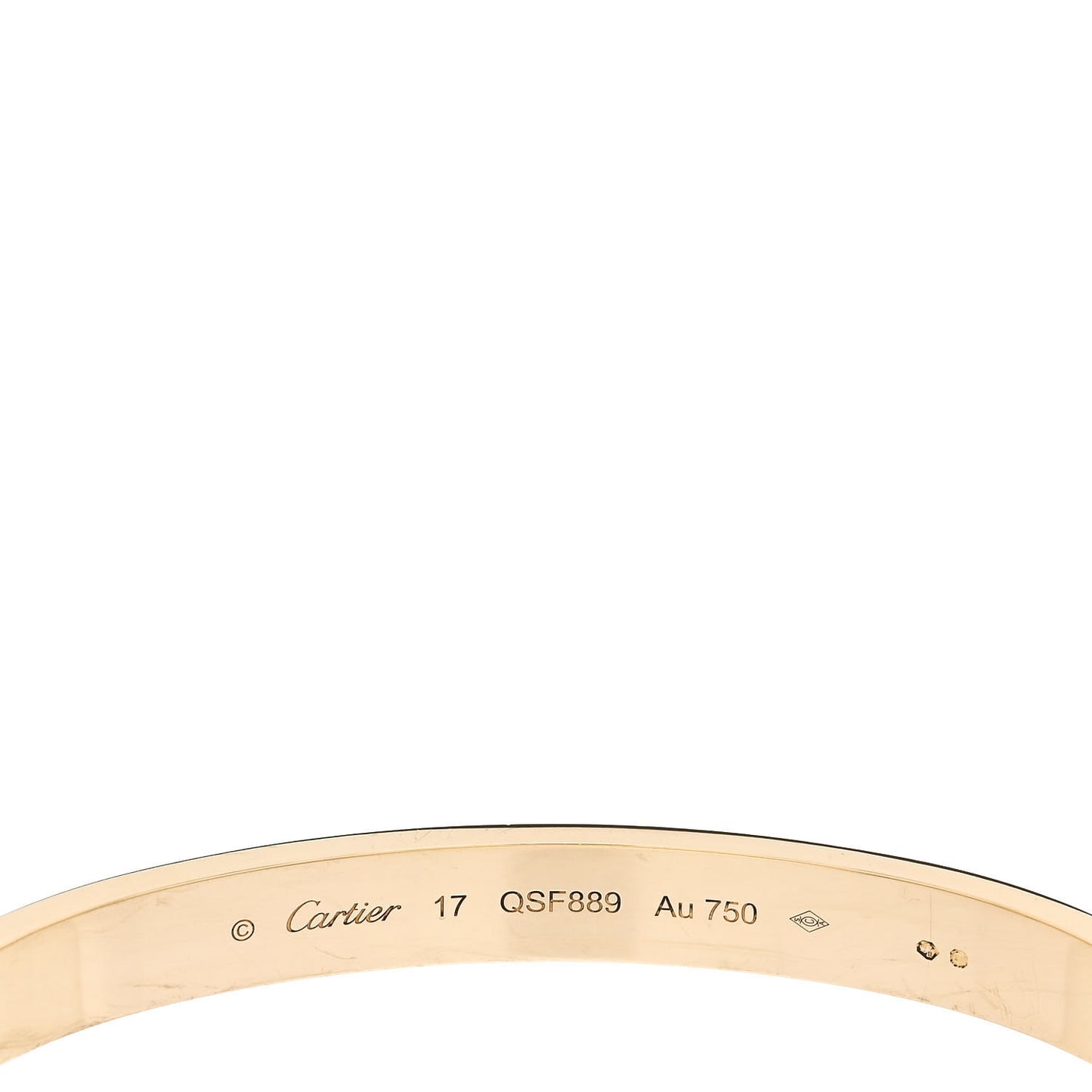 18K Yellow Gold LOVE Bracelet 17