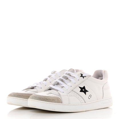 Christian Dior Calfskin Suede Dior Star Low Top Sneakers 36.5 White Black 3 of 22