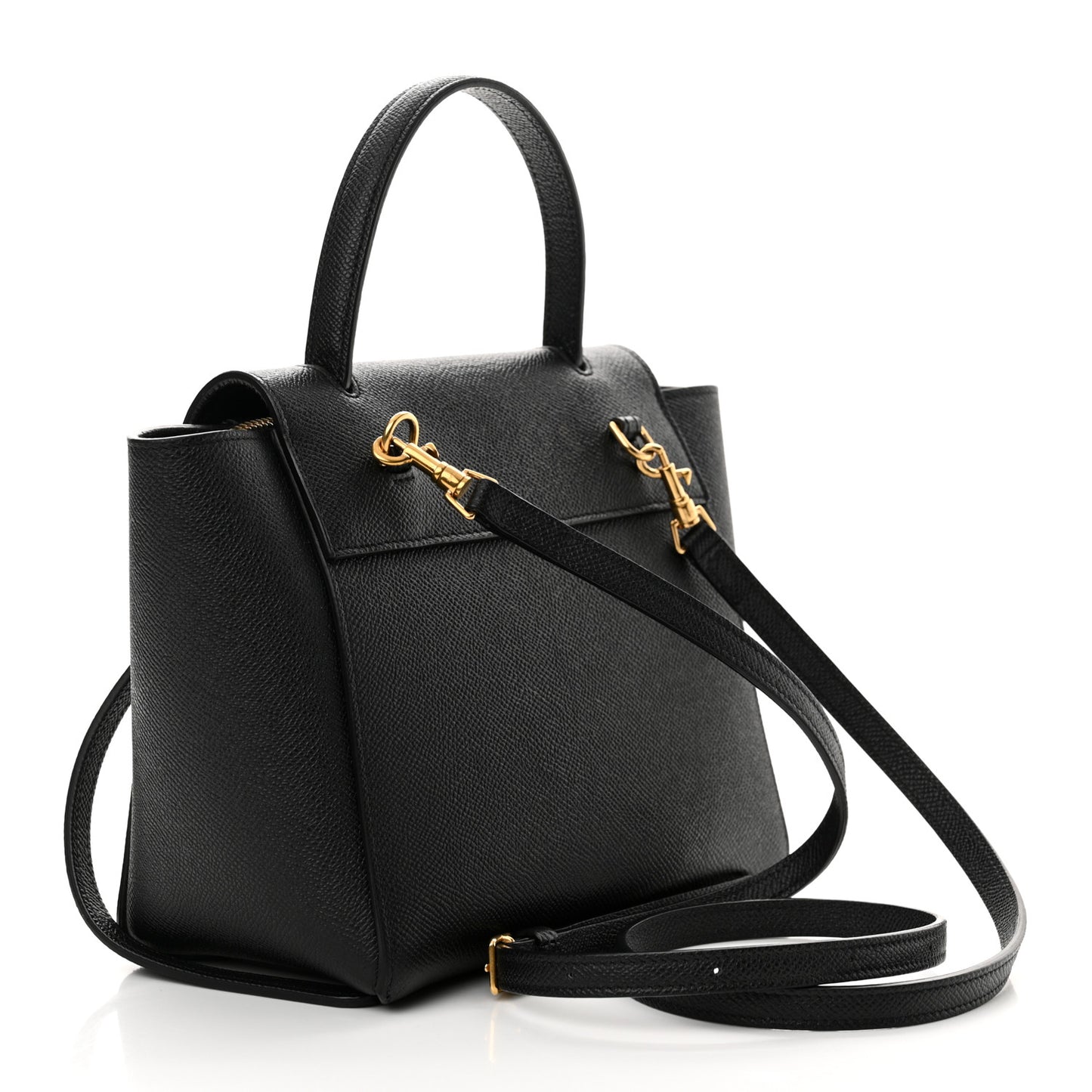 Grained Calfskin Nano Belt Bag Black