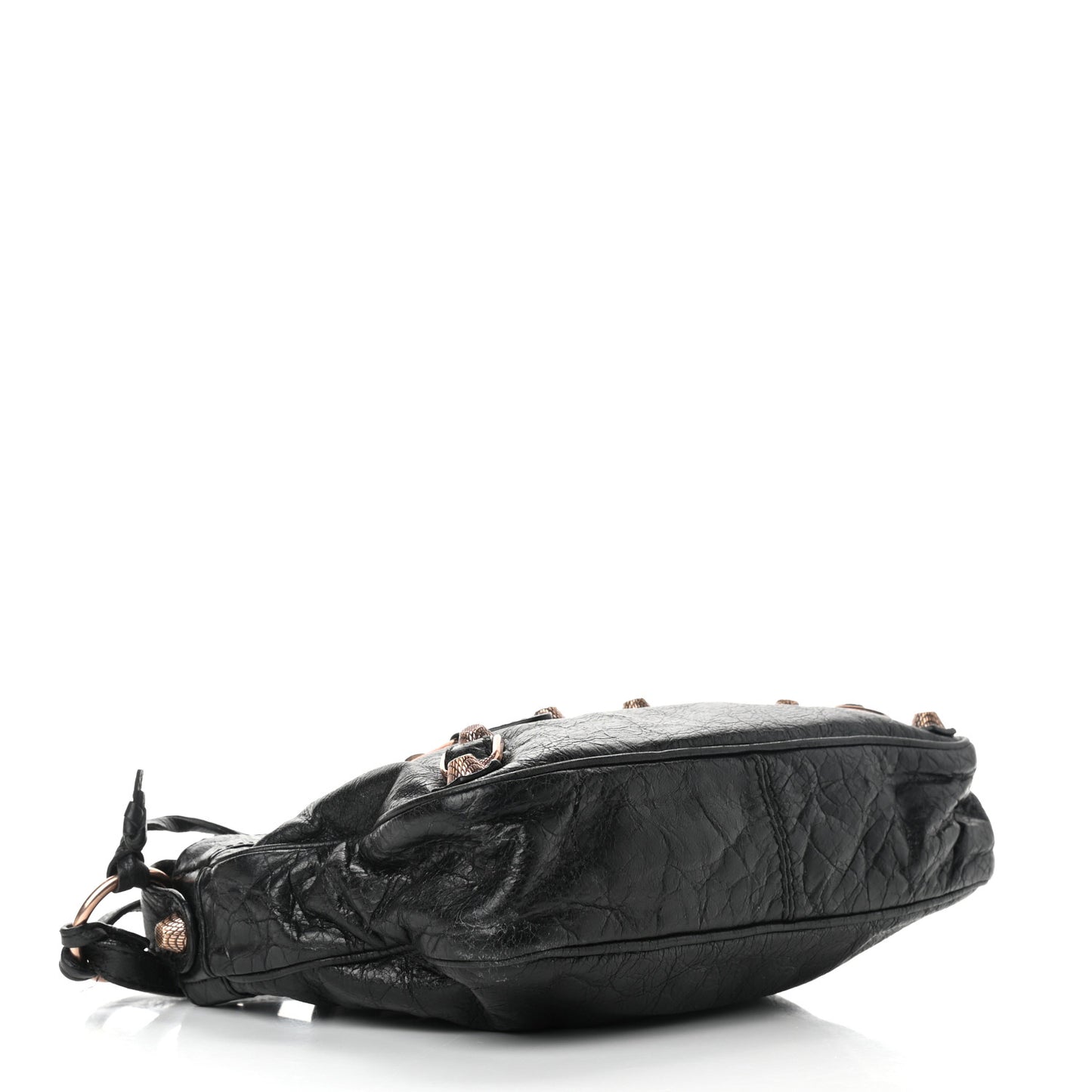 Agneau Giant Rose Gold Hardware Hip Black