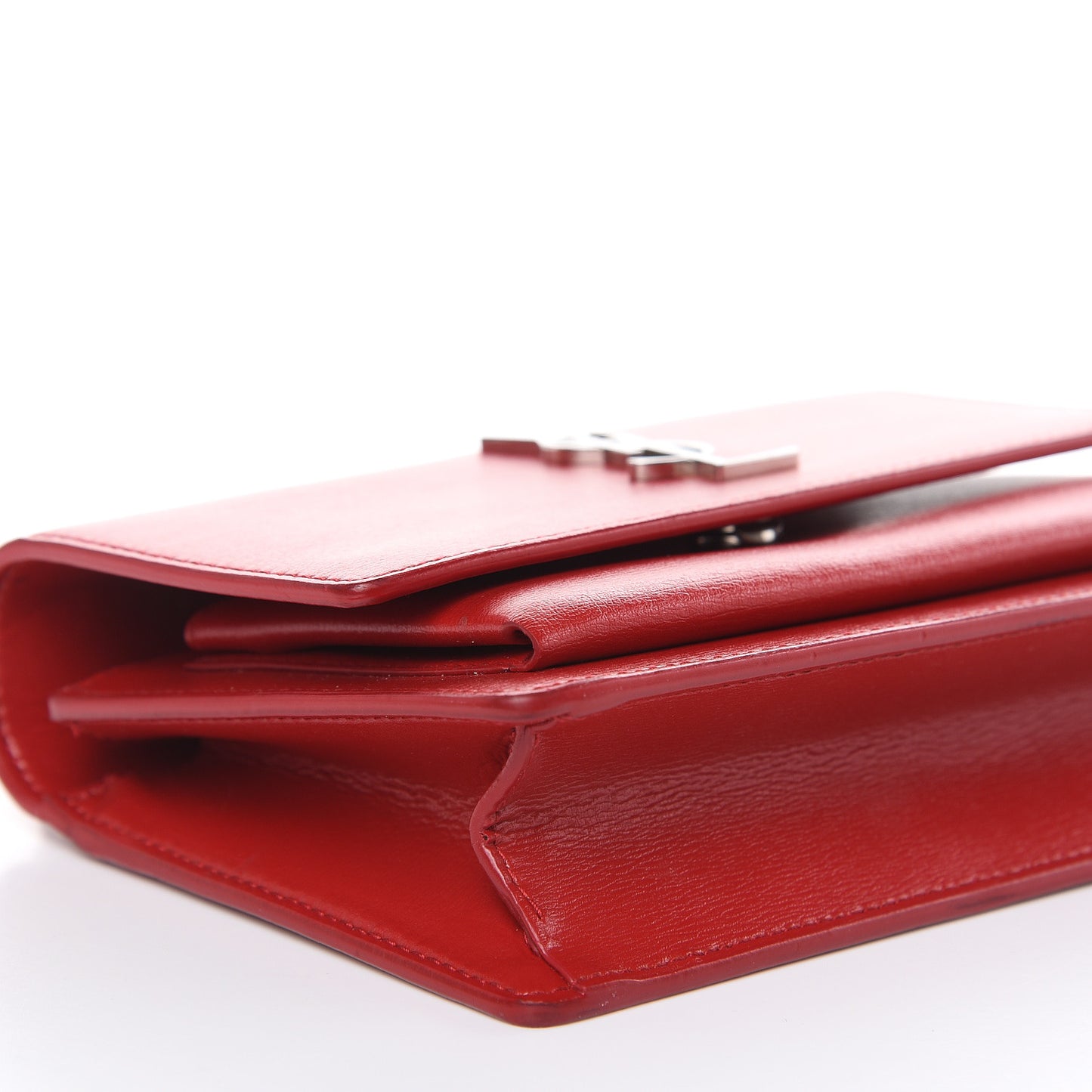 Calfskin Monogram Sunset Chain Wallet Red