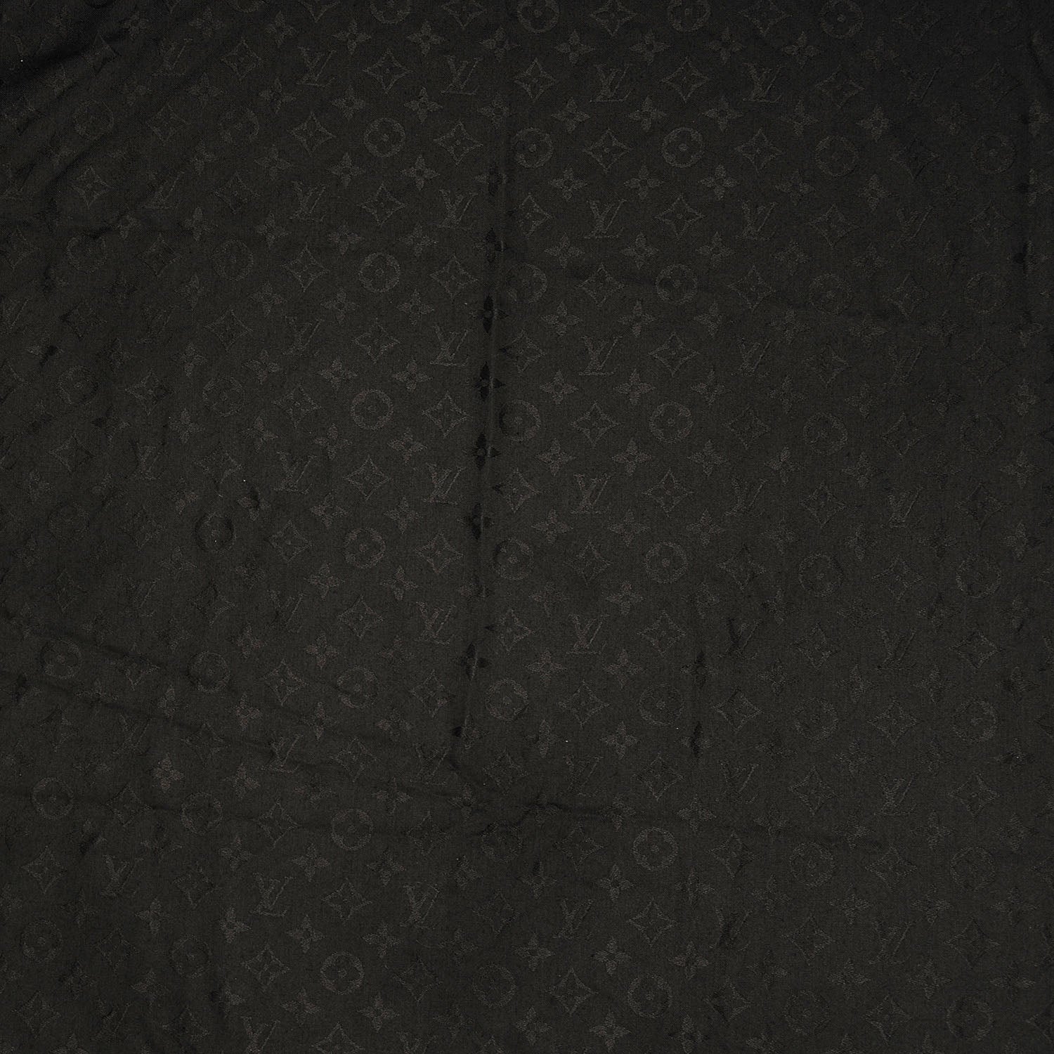 Louis Vuitton Silk Wool Monogram Shawl Black 4 of 4