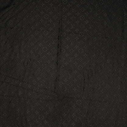 Louis Vuitton Silk Wool Monogram Shawl Black 4 of 4