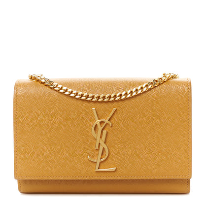 Saint Laurent Grain De Poudre Small Monogram Kate Satchel Dark Sun 1 of 11