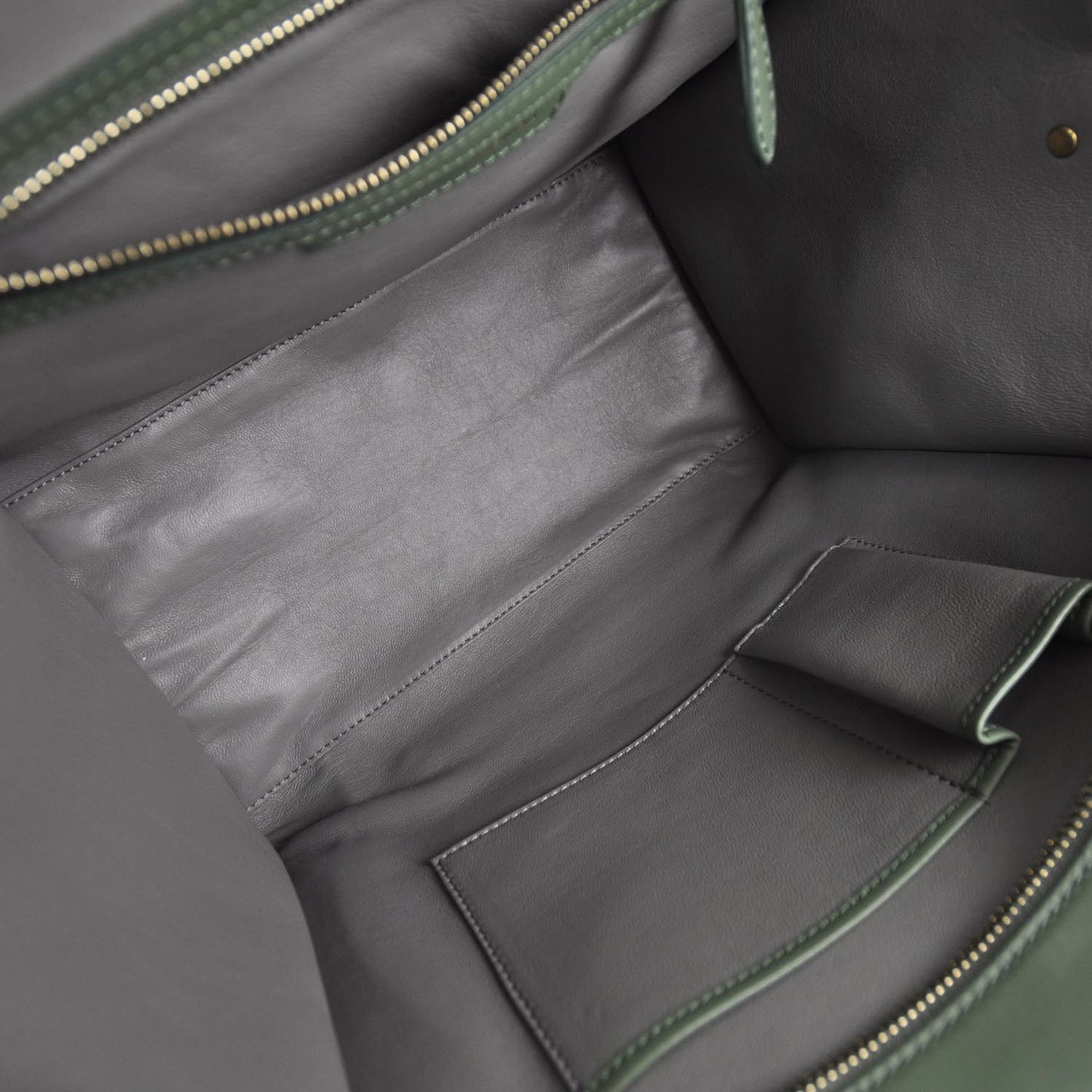 Leather Suede Mini Luggage Green