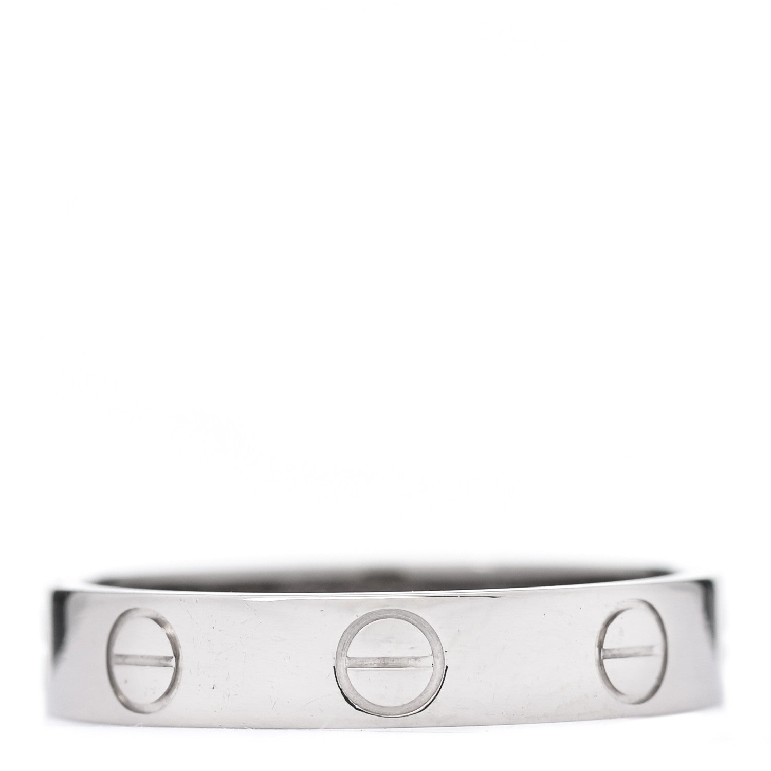 Cartier 18K White Gold 3.5mm LOVE Wedding Band Ring 51 5.75 1 of 5