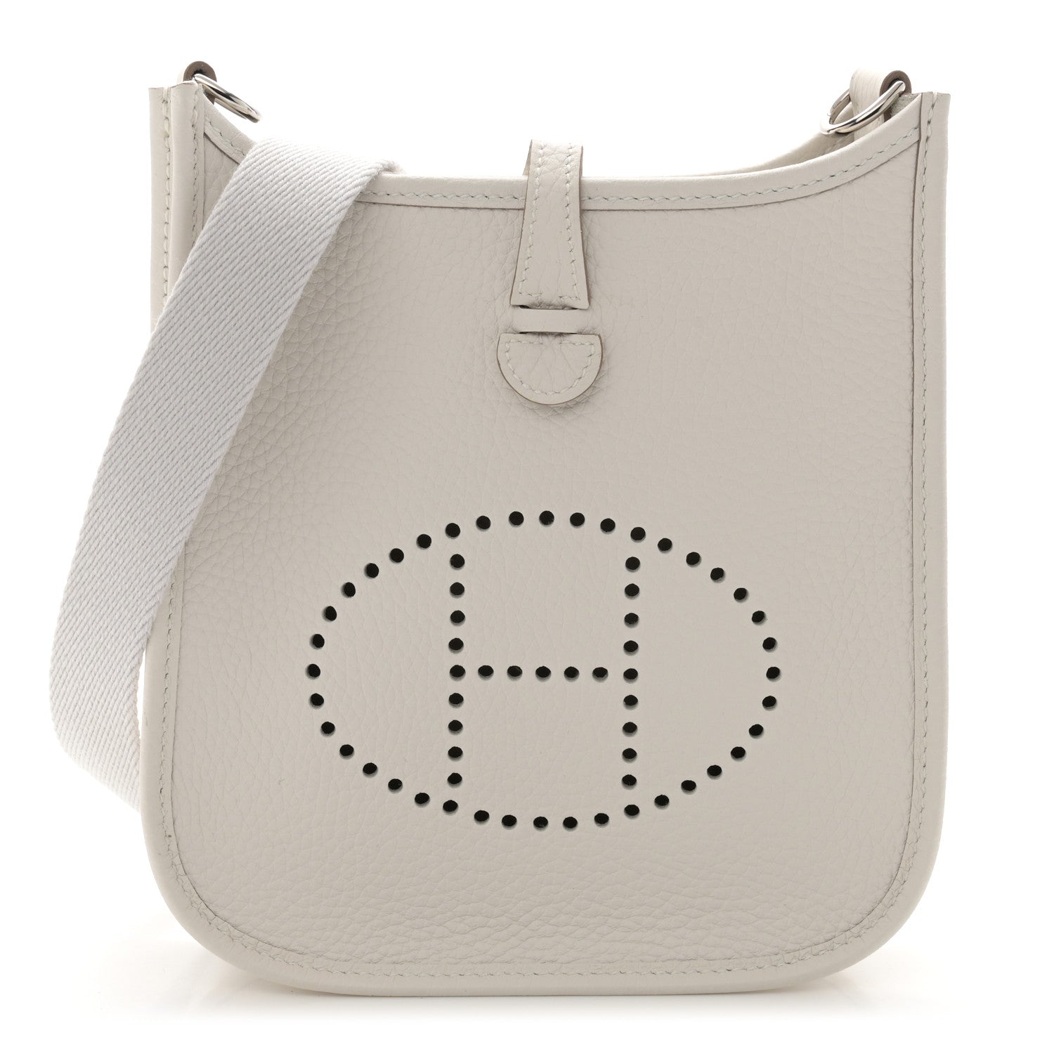 Hermes Taurillon Clemence Amazone Evelyne TPM Gris Pale 1 of 11