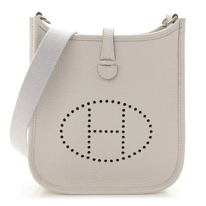 Hermes Taurillon Clemence Amazone Evelyne TPM Gris Pale 1 of 11