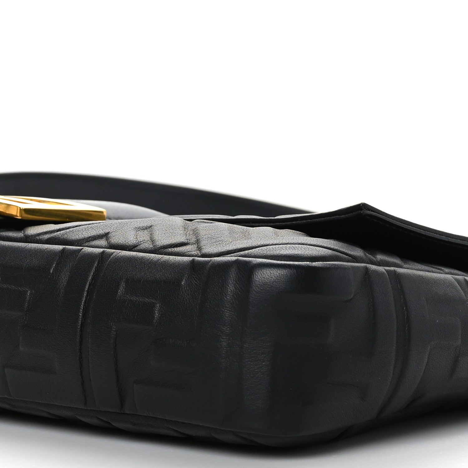 Fendi Nappa FF 1974 Embossed Large Baguette Black 8 of 8