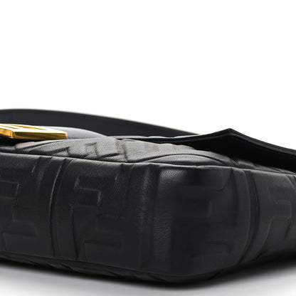 Fendi Nappa FF 1974 Embossed Large Baguette Black 8 of 8