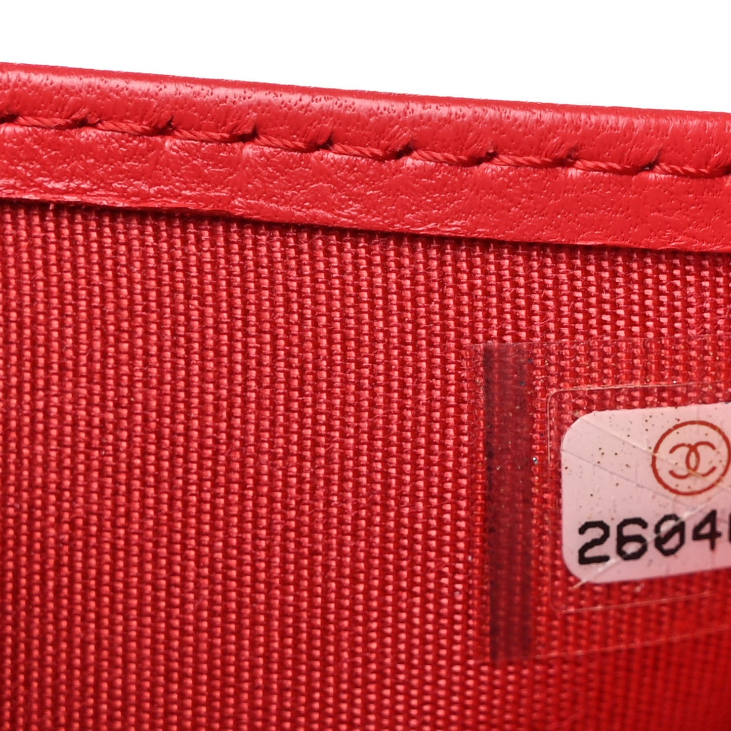 Lambskin Chevron Quilted Studded Compact Flap Wallet Red