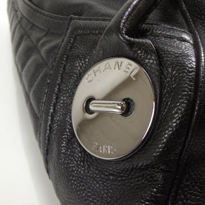 Chanel Caviar Square Quilted Dome Satchel Black 4 of 9