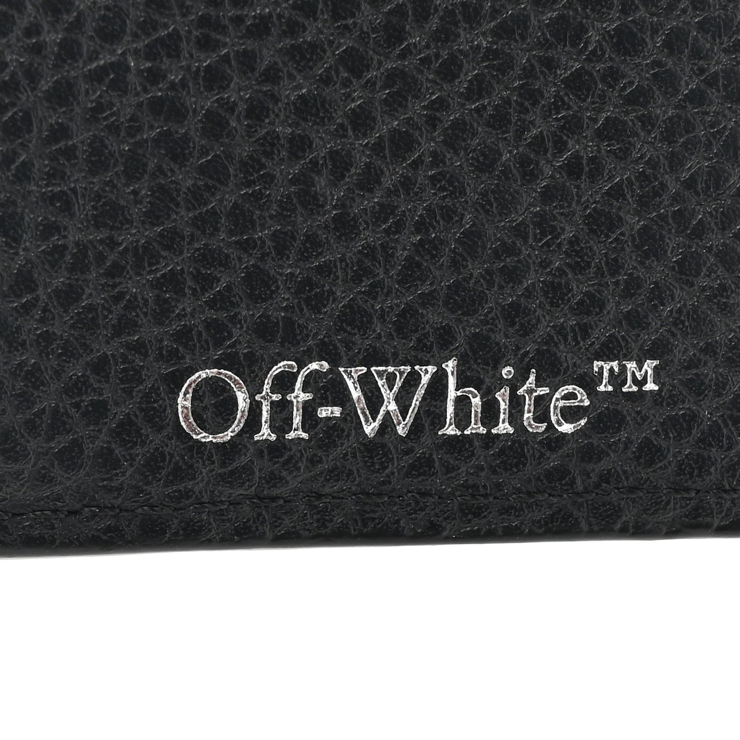 Calfskin Diag-Stripe Zip Card Holder Black