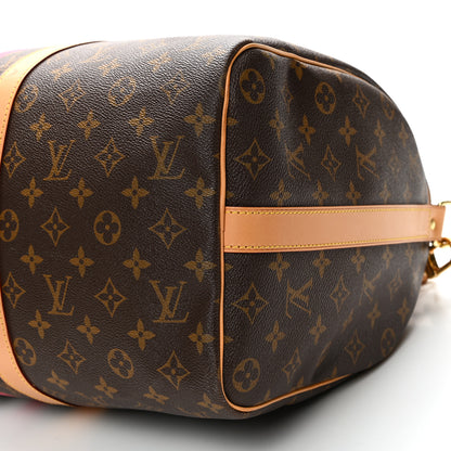 Louis Vuitton Monogram My LV Heritage Keepall Bandouliere 45 Fuchsia White 6 of 10