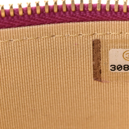 Chanel Lambskin Quilted Pearl Crush Mini Vanity Case With Chain Purple 7 of 10