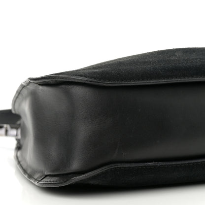 Gucci Suede Logo Hobo Bag Black 9 of 16