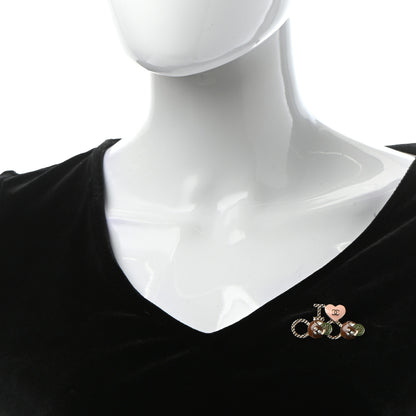 Chanel Metal Resin Pearl I Love Coco Brooch Gold Brown Pink 2 of 7