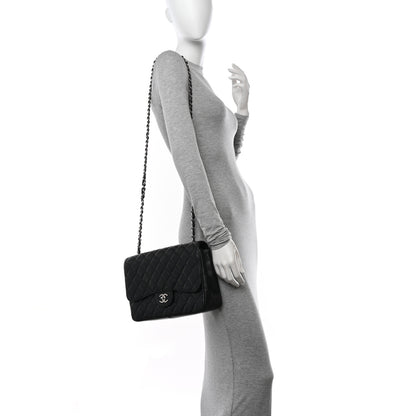 Chanel Caviar Quilted Jumbo Single Flap Black 2 of 11