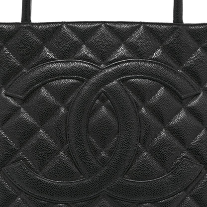 Chanel Caviar Quilted Medallion Tote Black 8 of 10