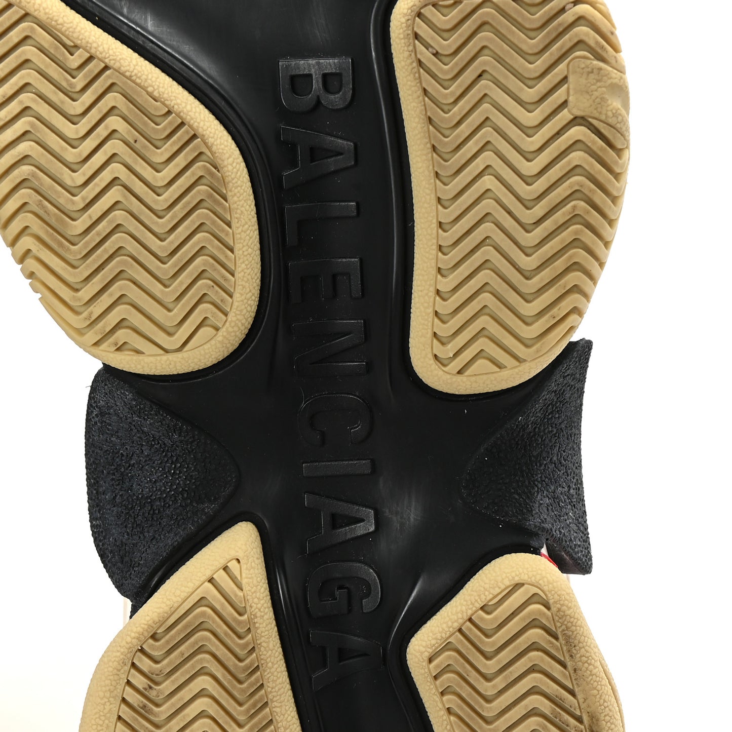 Fabric Mesh Womens Triple S Sneakers 35 Grey Red White