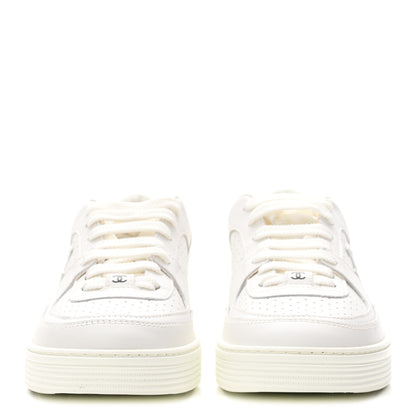 Chanel Calfskin CC Womens Sneakers 36 White 3 of 10