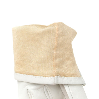 Hermes Lambskin Gloves 7 White 6 of 8
