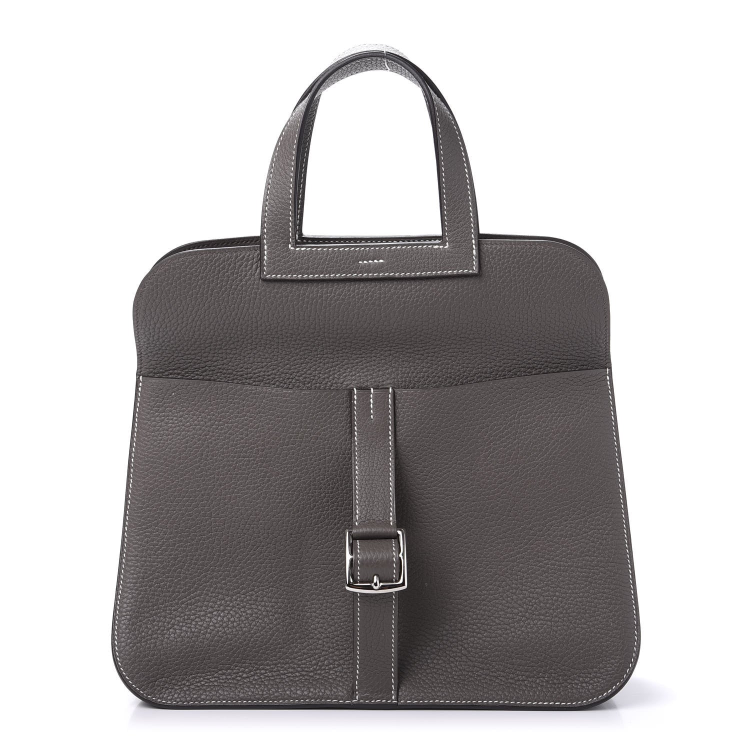 Hermes Taurillon Clemence Halzan 31 GM Etain 3 of 12