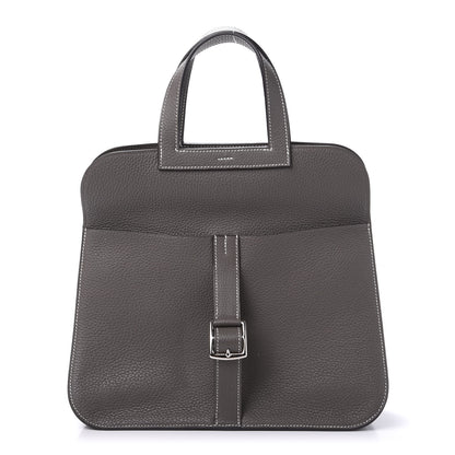 Hermes Taurillon Clemence Halzan 31 GM Etain 3 of 12