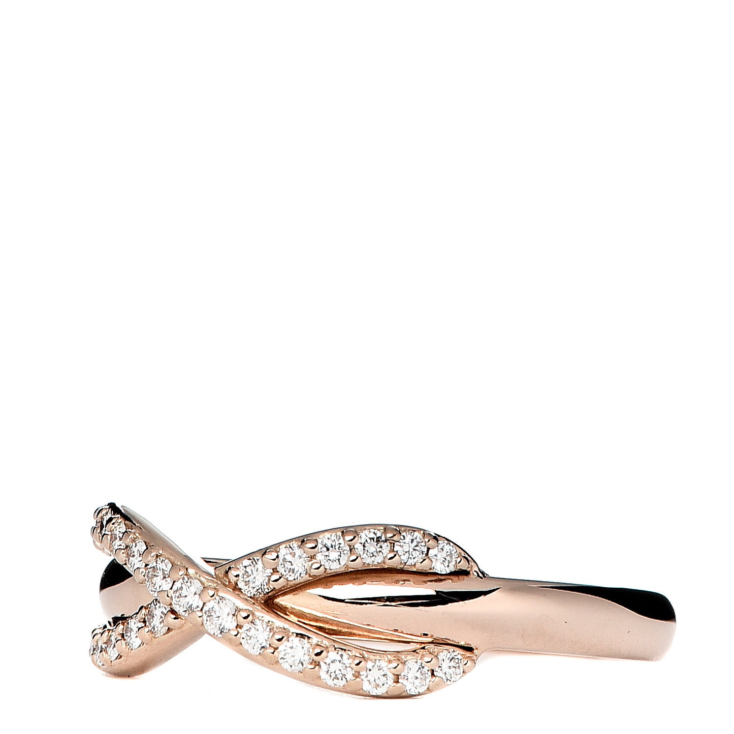 18K Rose Gold Diamond Infinity Ring 47 4.25