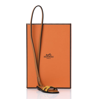 Hermes Epsom Butler Calfskin Hunter Oran Nano Bag Charm Amber 5 of 5