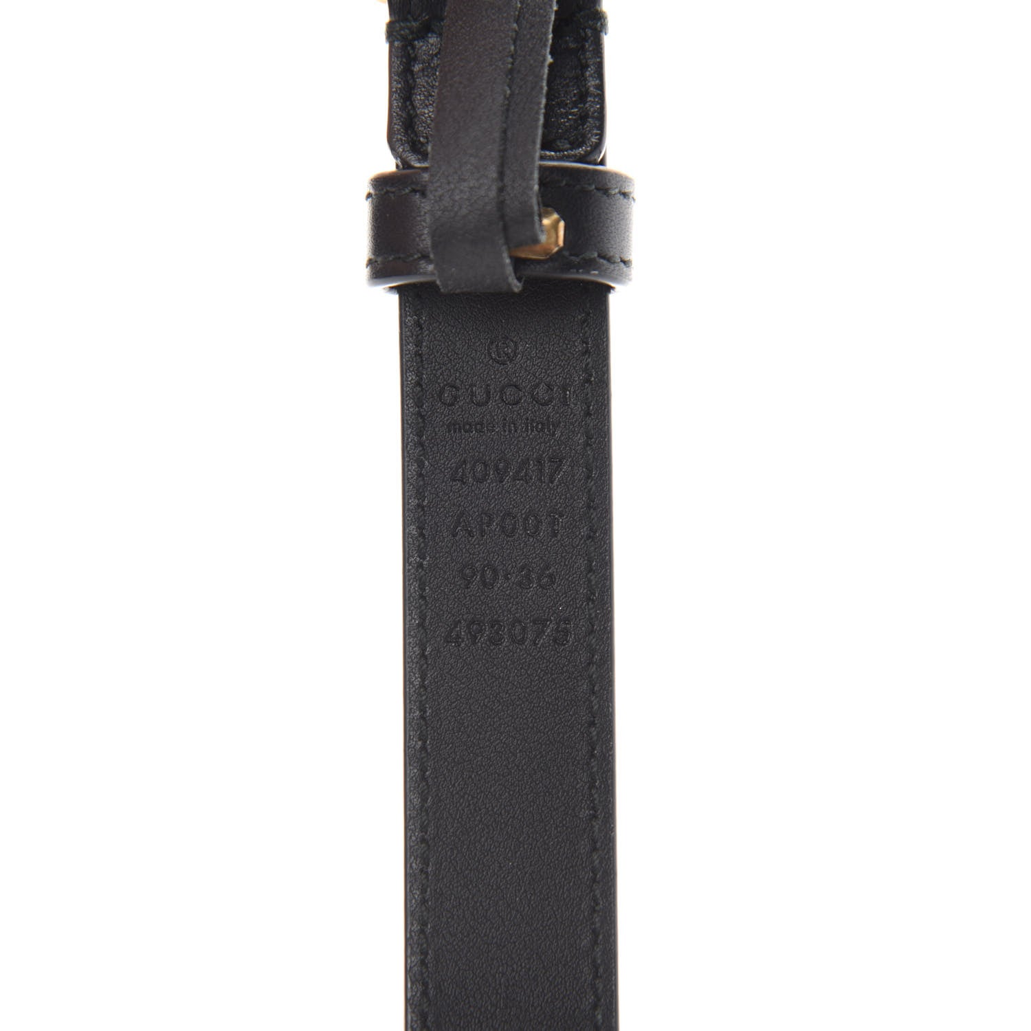 Gucci Calfskin Double G 20mm Belt 90 36 Black 3 of 4