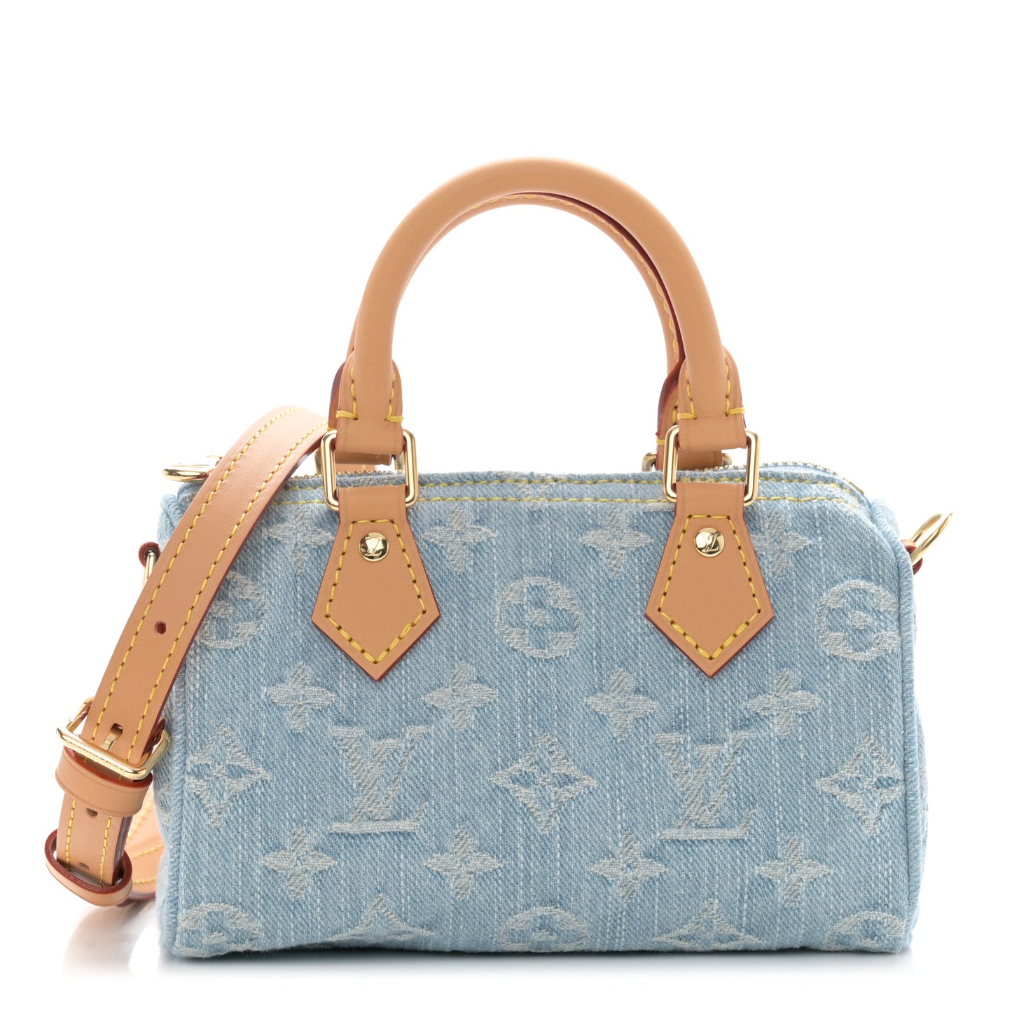 Monogram Denim Nano Speedy Sky Blue