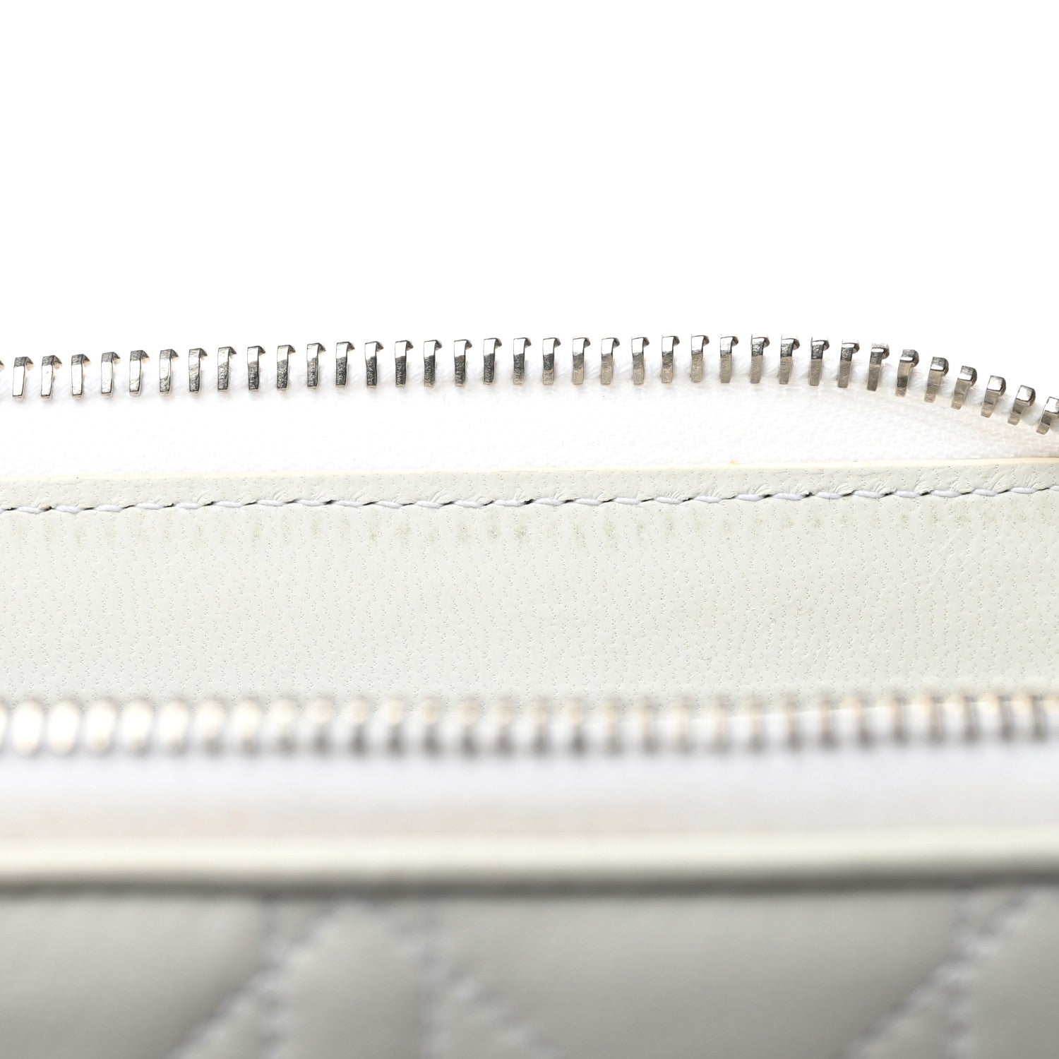 Christian Dior Lambskin Cannage Lady Dior Zip Wallet White 10 of 11