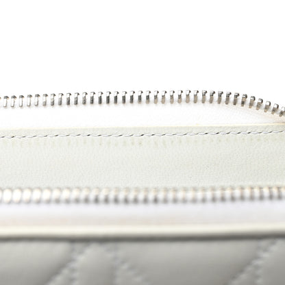 Christian Dior Lambskin Cannage Lady Dior Zip Wallet White 10 of 11