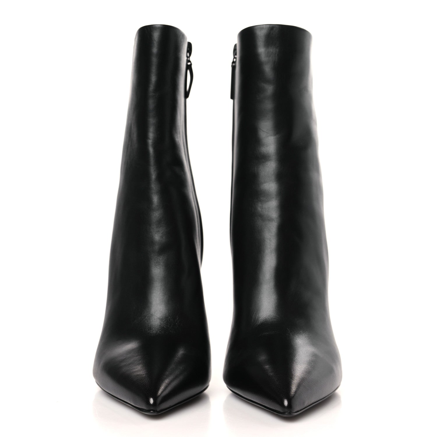 Saint Laurent Calfskin Opyum Ankle Boots 37.5 Black 2 of 9
