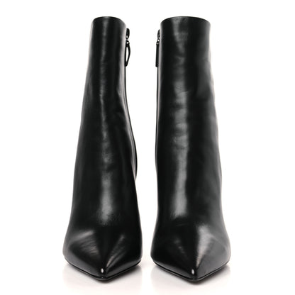 Saint Laurent Calfskin Opyum Ankle Boots 37.5 Black 2 of 9